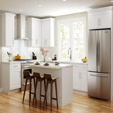 Shaker Ready To Assemble 24 in. W x 36 in. H x 24 in. D Plywood Corner Wall Kitchen Cabinet in Denver White