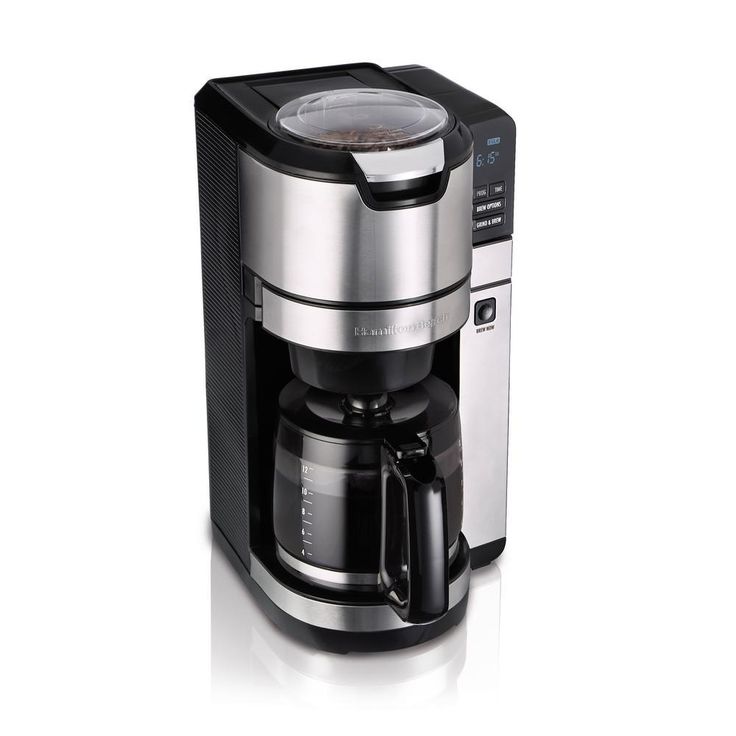 12-Cup Black Programmable Grind and Brew Coffee Maker