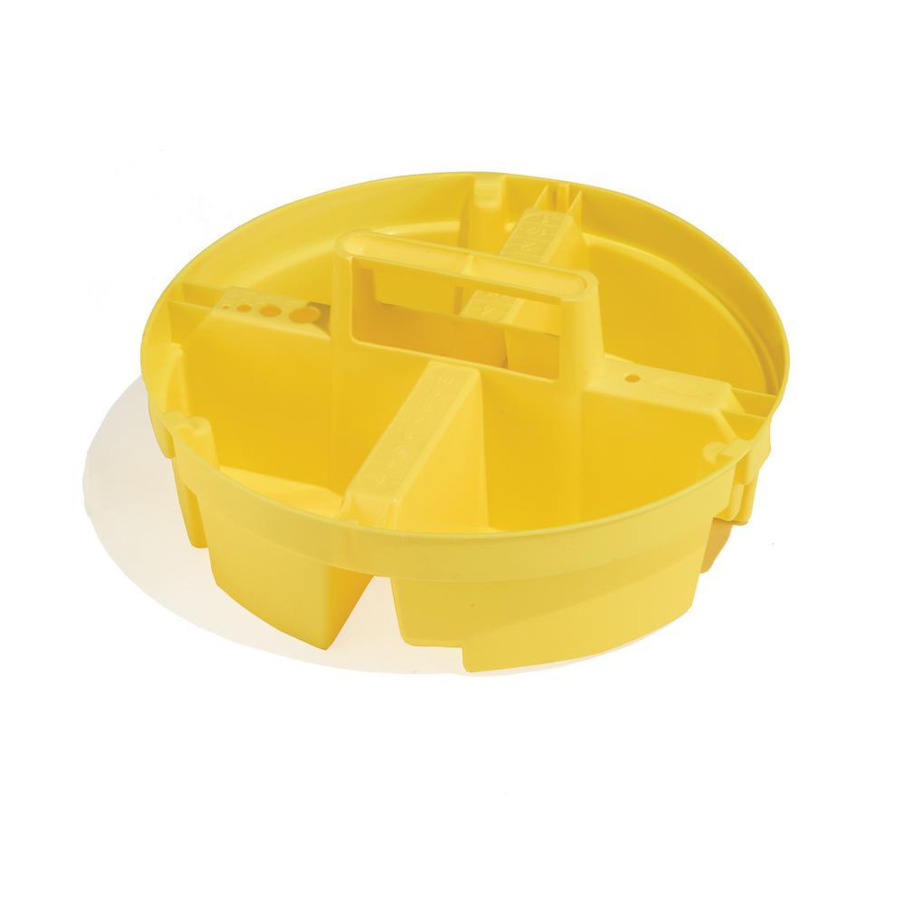 10 in. 4-Compartment Stacker Small Parts Organizer for Bucket Storage - Super Arbor