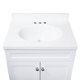 Style Selections Ellenbee 24-in White Single Sink Bathroom Vanity with White Cultured Marble Top