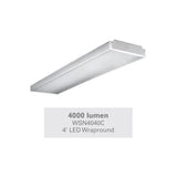 4 ft. 40-Watt White Integrated LED UNV Voltage Premium Wraparound Light - Super Arbor