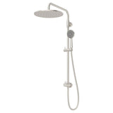 1-Spray 11.8 in. Dual Shower Head and Handheld Shower Head with Low Flow in Satin Nickel