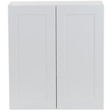 Cambridge Shaker Assembled 27x30x12 in. All Plywood Wall Cabinet with 2 Soft Close Doors in White - Super Arbor