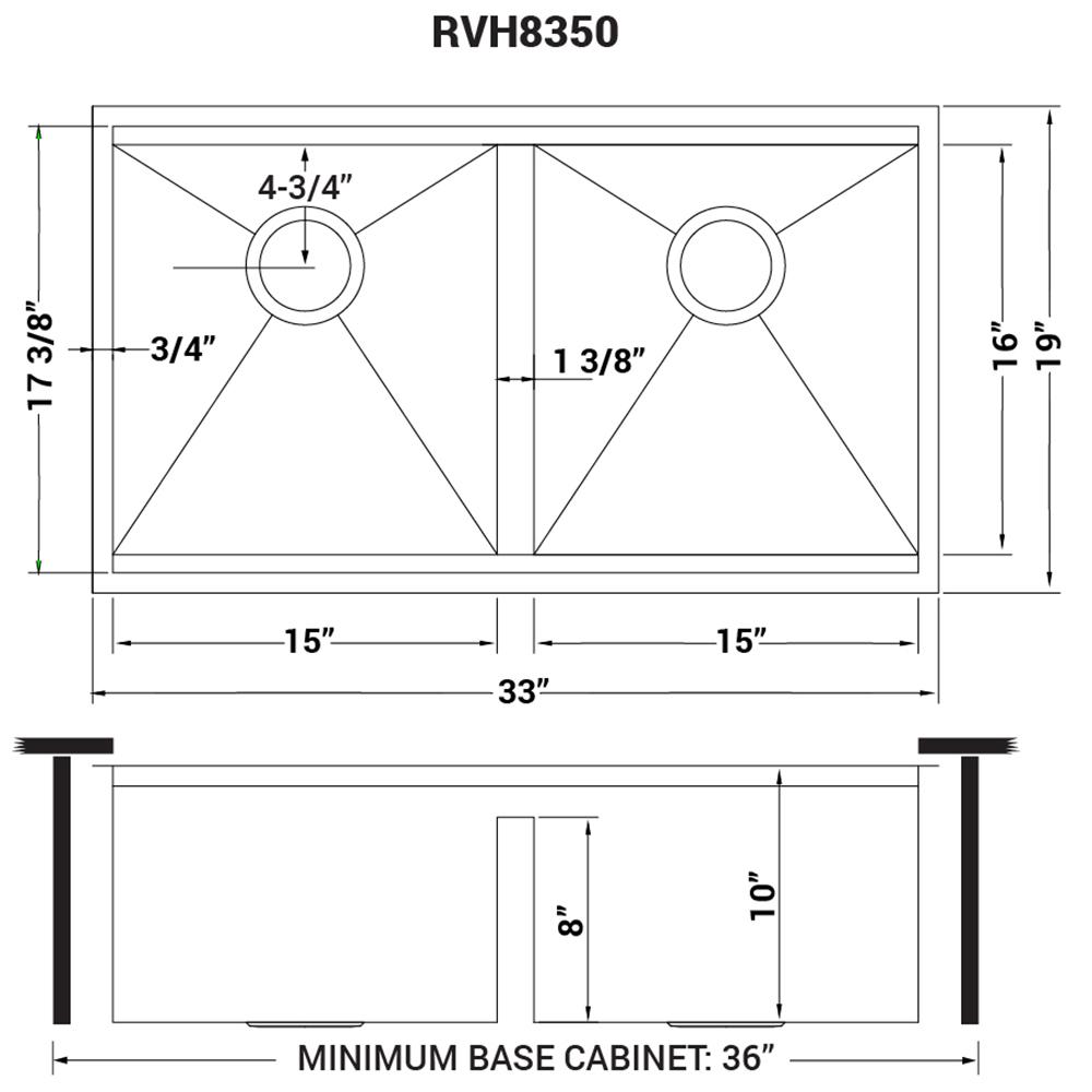 33 in. Double Bowl 50/50 Undermount 16-Gauge Stainless Steel Ledge Workstation Kitchen Sink with Accessories - Super Arbor