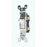 15 Amp CO/ALR AC Quiet Toggle Switch, White - Super Arbor