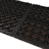 Pure Garden 12 in. x 12 in. Brown Outdoor Interlocking Slat Polypropylene Patio and Deck Tile Flooring (Set of 6)