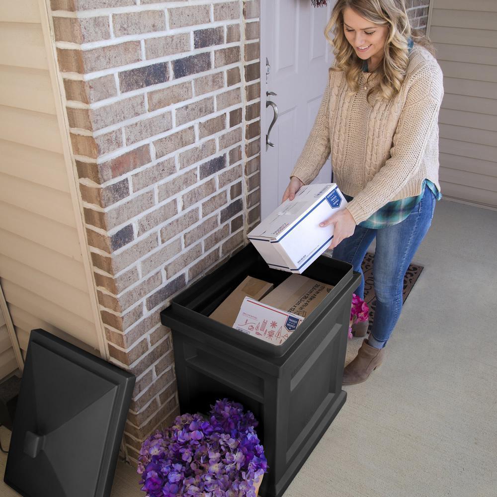 Express Black Plastic Parcel Delivery Box - Super Arbor