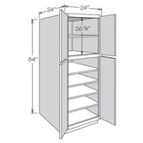 allen + roth Aveley 24-in W x 84-in H x 24-in D Linen Maple Door Pantry Semi-Custom Cabinet