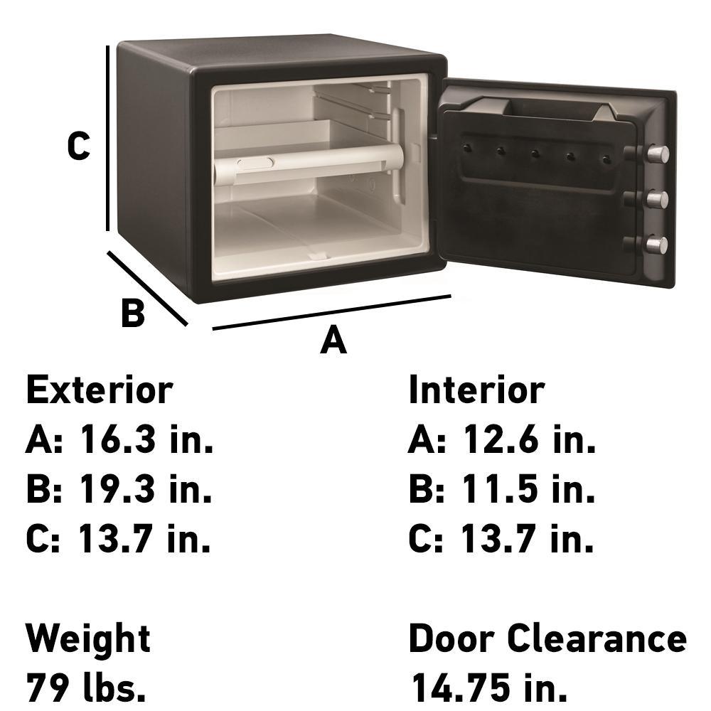 SFW082DTB 0.8 cu ft Fireproof Safe and Waterproof Safe with Dial Combination - Super Arbor