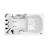 Deluxe 55 in. Walk-In Whirlpool and Air Bath Bathtub in White, Fast Fill Faucet Set Digital Control, RH 2 in. Dual Drain - Super Arbor