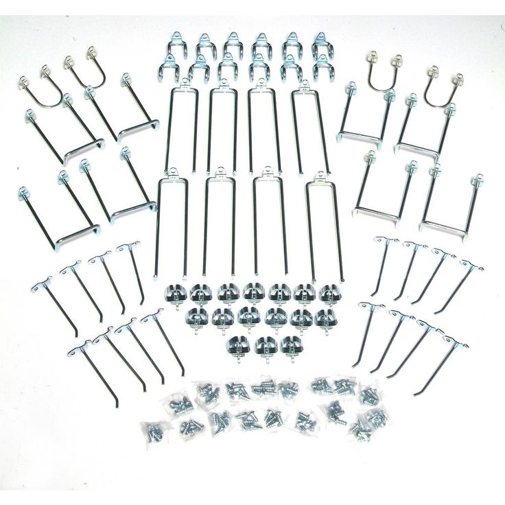 Triton Products DuraHook 64-Piece Zinc Plated Steel Hook Assortment for DuraBoard