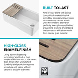Turino 33 in. White Fireclay Single Bowl Farmhouse Apron Workstation Kitchen Sink with Accessories