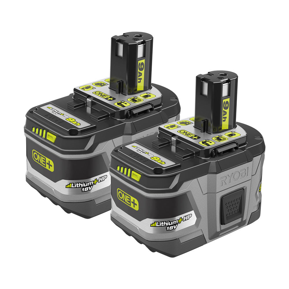 RYOBI ONE+ 18V LITHIUM+ HP 9.0 Ah High Capacity Battery (2-Pack)
