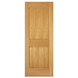 30 in. x 80 in. 2-Panel Arch Solid Core Oak Interior Door Slab - Super Arbor