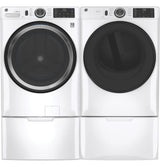 GE 32 in. 4.8 cu. ft. White Front Load Washing Machine with OdorBlock UltraFresh Vent System and Sanitize with Oxi