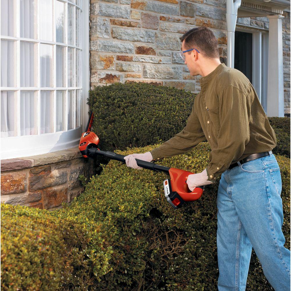 BLACK+DECKER 18 in. 20V MAX Lithium-Ion Cordless Pole Hedge Trimmer with (1) 1.5Ah Battery and Charger Included - Super Arbor