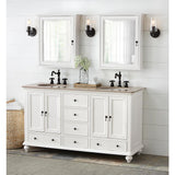 Newport 24 in. W x 28 in. H Framed Bathroom Cabinet in Ivory - Super Arbor