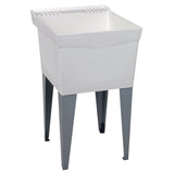 Utilatub 24 in. x 20 in. Structural Thermoplastic Floor-Mount Utility Tub in White - Super Arbor