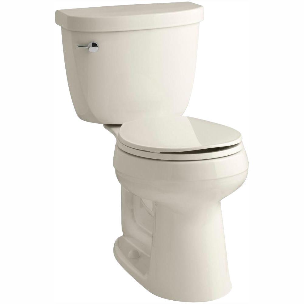 Cimarron Comfort Height 2-Piece 1.28 GPF Single Flush Round Toilet with AquaPiston Flush Technology in White - Super Arbor