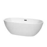 Juno 5.3 ft. Acrylic Flatbottom Non-Whirlpool Bathtub in White with Polished Chrome Trim - Super Arbor