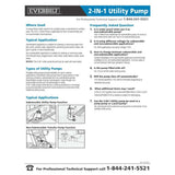 1/4 HP 2-in-1 Utility Pump - Super Arbor