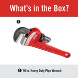 10 in. Heavy-Duty Straight Pipe Wrench - Super Arbor