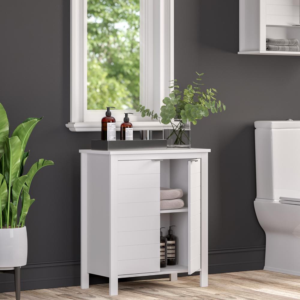 Madison 23.63 in. W x 11.81 in. D x 27.56 in. H 2-Door Floor Cabinet in White - Super Arbor