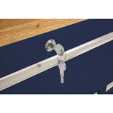 52 in. 9-Drawer Mobile Workbench in Gloss Blue - Super Arbor
