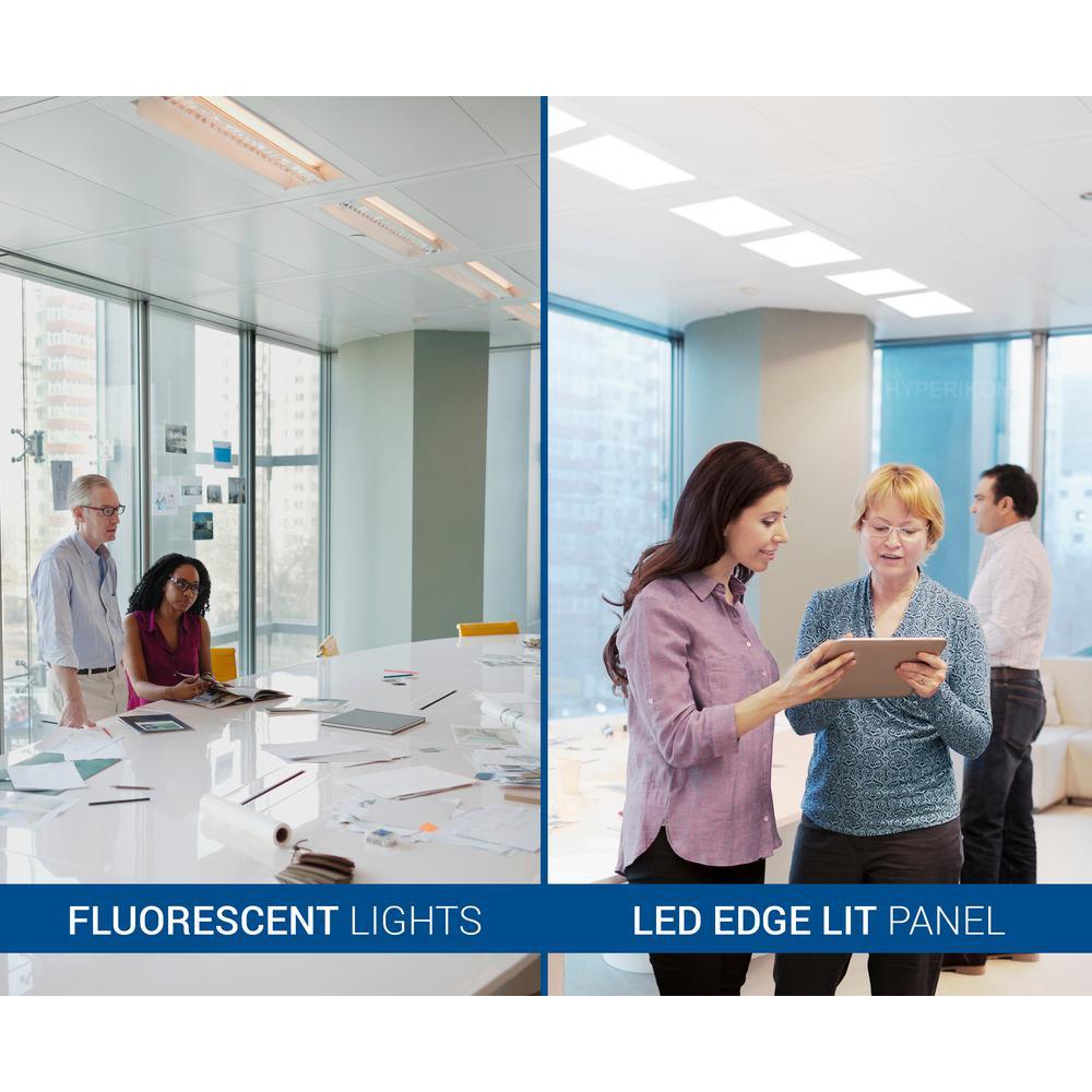 2 ft. x 2 ft. White Integrated LED Dimmable Edge Lit Panel, 4000K (4-Pack) - Super Arbor