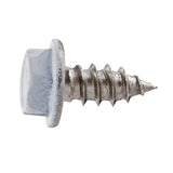 #8 x 3/8 in. White Stainless Steel Hex Head Gutter Sheet Metal Screw (25-Pack)