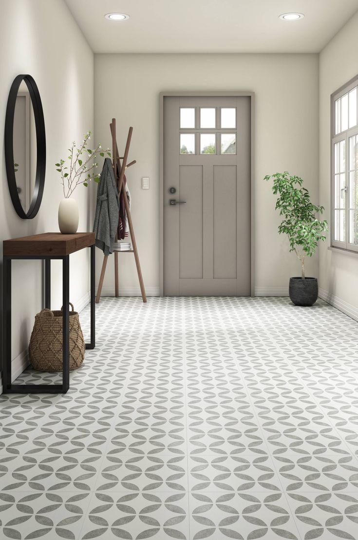 Style Selections Westwind Deco 3-mil x 12-in W x 12-in L Water Resistant Peel and Stick Luxury Vinyl Tile Flooring