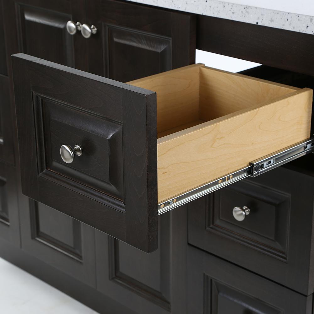 Northwood 49 in. W x 19 in. D Vanity in Dusk with Solid Surface Vanity Top in Silver Ash with White Sink - Super Arbor