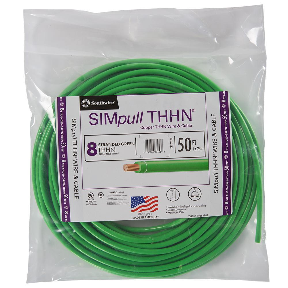 500 ft. 6 Black Stranded CU SIMpull THHN Wire - Super Arbor