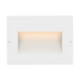 Taper Low-Voltage Satin White Integrated LED Horizontal Stair Light - Super Arbor