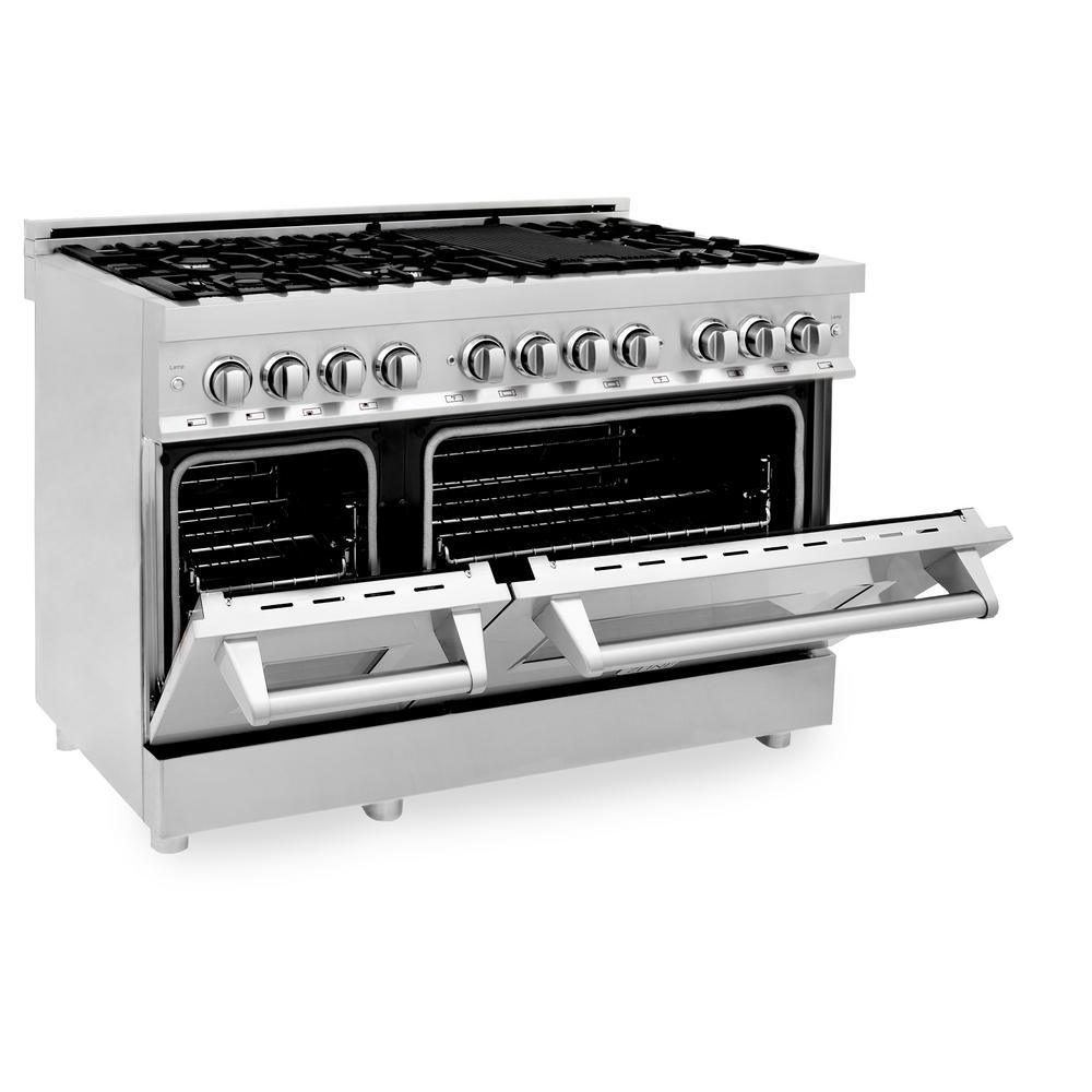 ZLINE 48 in. Professional Dual Fuel Range in Stainless Steel (RA48) - Super Arbor