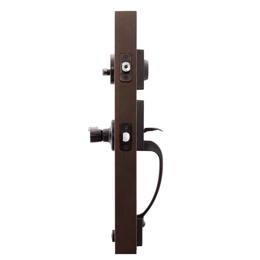 Craftsman Tuscan Bronze Door Handleset with Right Hand Scandinavian Lever Trim - Super Arbor