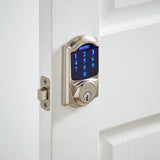 Camelot Satin Nickel Connect Smart Door Lock with Alarm (2-Pack) - Super Arbor