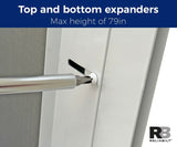 RELIABILT 48-in x 80-in Bronze Aluminum Sliding Patio Screen Door