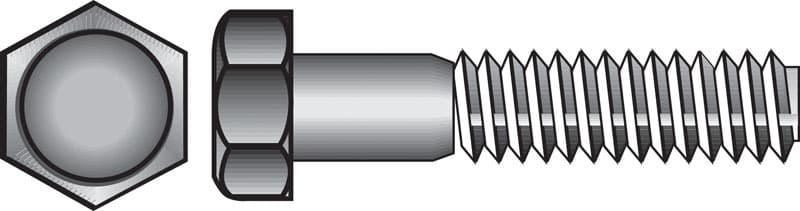 Hillman 3/8 in. Diameter x 2 in. Length Zinc-Plated Steel Hex Bolt, 100-Pack