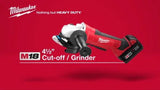Milwaukee M18 FUEL 18-Volt Lithium-Ion Brushless Cordless 4-1/2 in./5 in. Angle Grinder with Slide Switch (Tool-Only)