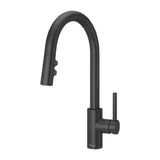 Stellen Single-Handle Pull-Down Sprayer Kitchen Faucet in Brushed Gold - Super Arbor