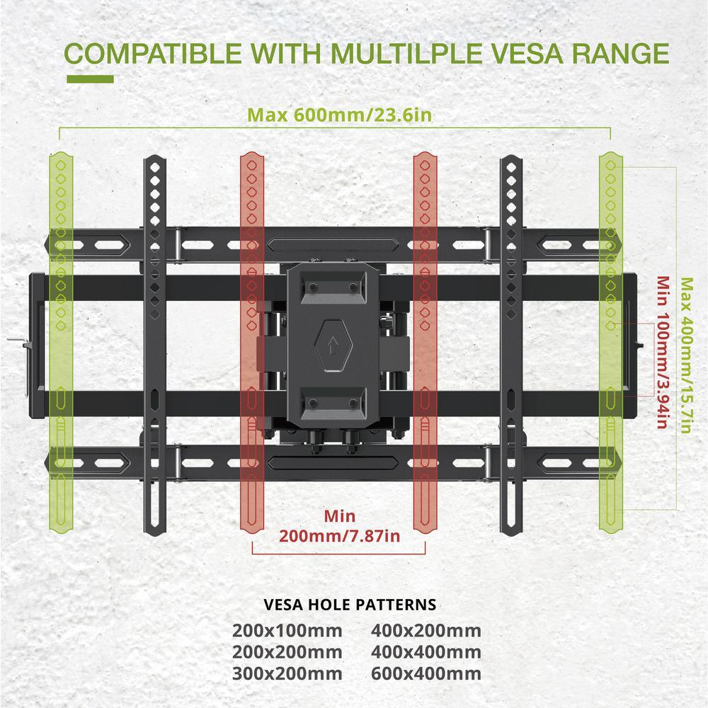 Large Full-Motion TV Wall Mount for 42 in. - 80 in. Flat Panel TV - Super Arbor