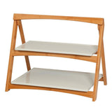 CreativeWare 2-Tiered 'TableStyles' Bamboo and Stoneware Folding Ladder Server
