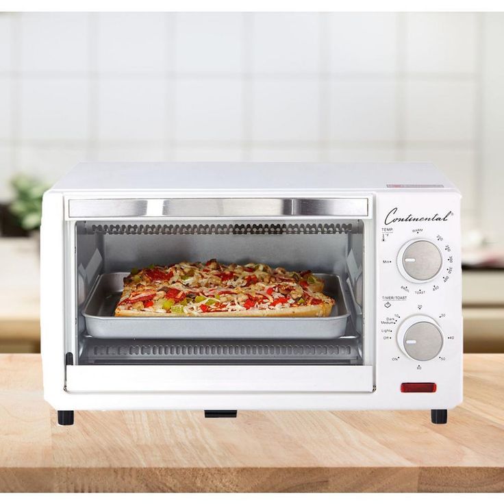 1000 W 4-Slice White Toaster Oven with 60 Minute Timer