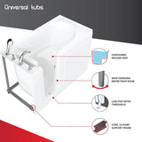 HD Series 30 in. x 60 in. Left Drain Quick Fill Walk-In Air Tub in White - Super Arbor