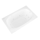 Peridot 6 ft. Acrylic Rectangular Drop-in Whirlpool Air Bathtub in White - Super Arbor