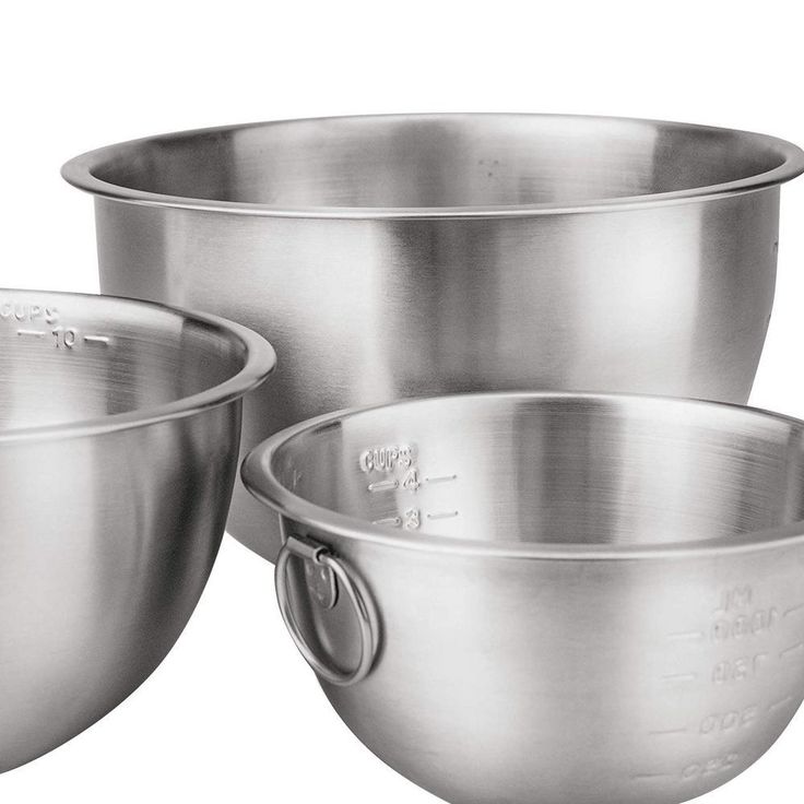 3-Piece Stainless Steel Mixing Bowl Set