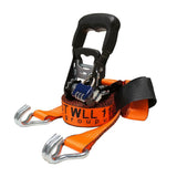 Anti-Theft 1.5 in. x 15 ft. Premium Tie-Down Straps (3-Pack) Locking Handle, Built-In Soft Tie Loop and Velcro Strap - Super Arbor