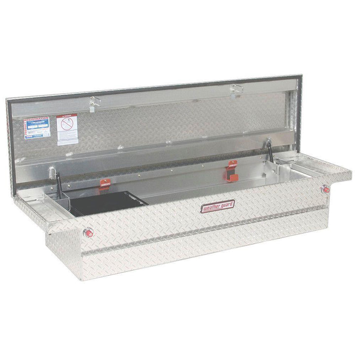 Weather Guard 71.5 in. Glossy Black Aluminum Full Size Crossbed Truck Tool Box - Super Arbor