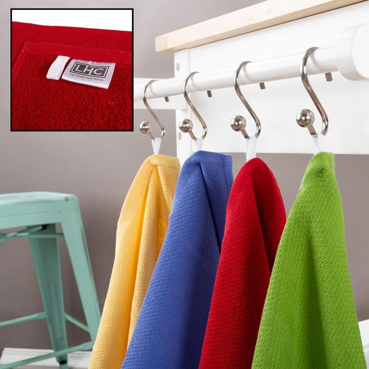 Multi-Color Diamond Weave Striped and Solid Color Cotton Kitchen Towel Set (8-Pieces)